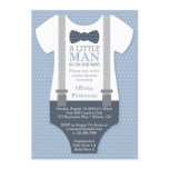 Little Man Baby Shower Invitation, Navy Blue, Gray Invitation Little Man Baby Shower Invitation, Navy Blue, Gray Invitation