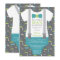 Little Man Baby Shower Invitation, Teal, Green