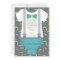 Little Man Baby Shower Invitation, Teal, Green