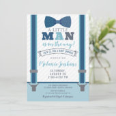 Little Man Baby Shower Invitations for Boy (Standing Front)