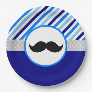 Little Man Baby Shower Paper Plate