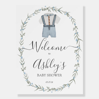 Little Man Baby Shower Welcome Sign