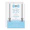Little Man Baptism Invitation, Baby Blue, Gray