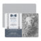 Little Man Baptism Photo Invitation, Blue, Gray