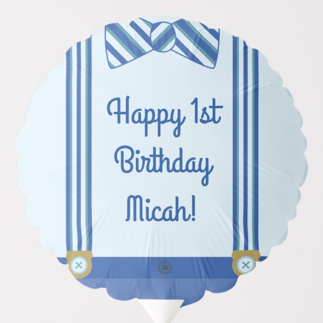 Little Man Birthday Party Balloon (Front)