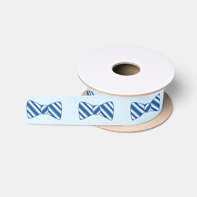 Little Man Birthday Party Boy Kids Satin Ribbon (Spool)