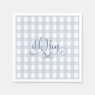 Little Man Blue bow tie baby shower Napkins