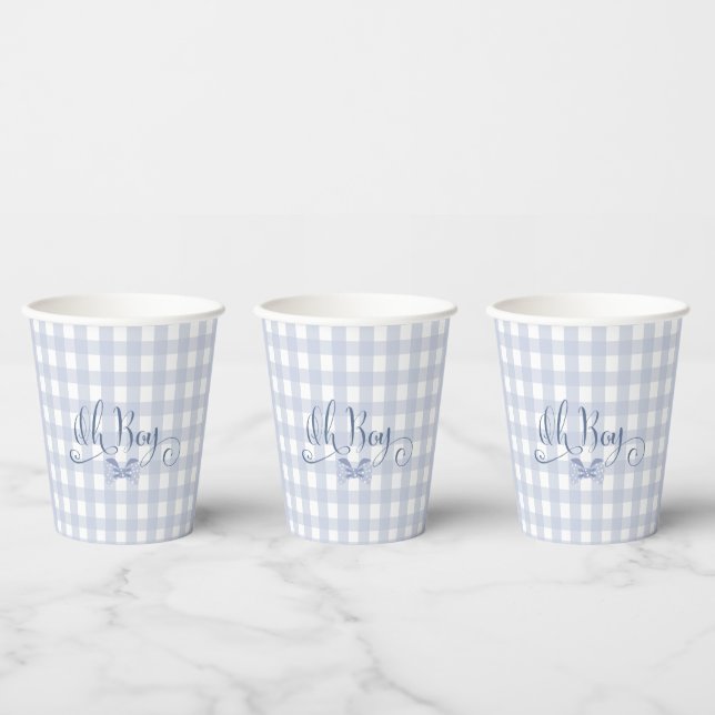 Little Man Blue bow tie baby shower  Paper Cups (Multi)