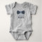 Little Man Bow Tie Baby Bodysuit in Navy and Gray