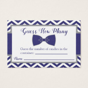 Little Man Bow Tie Baby Shower Guess How Many Card
