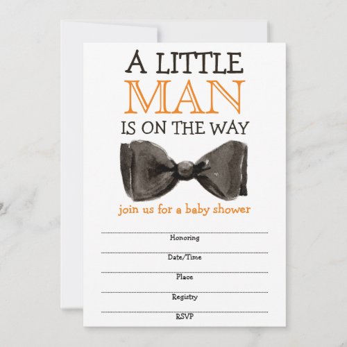 Little Man Bow tie Boy Baby Shower