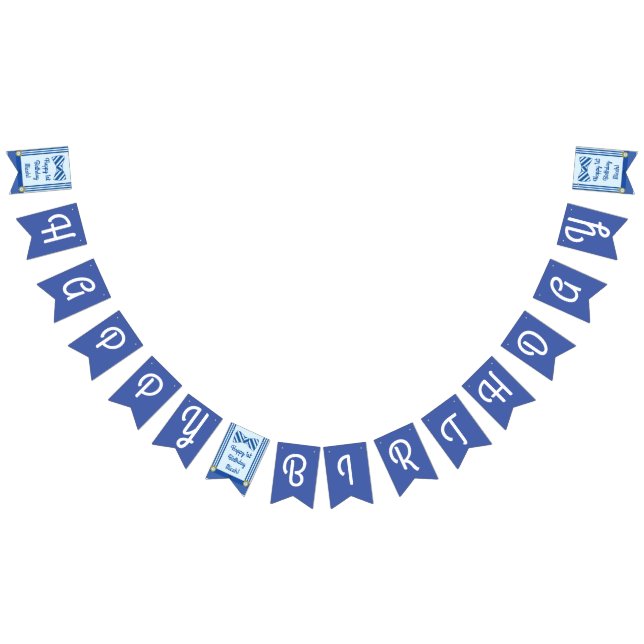 Little Man Boy's 1st Birthday Party Bunting Flags (All)