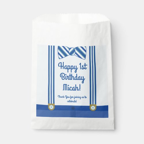 Little Man Boys 1st Birthday Party Favor Bag