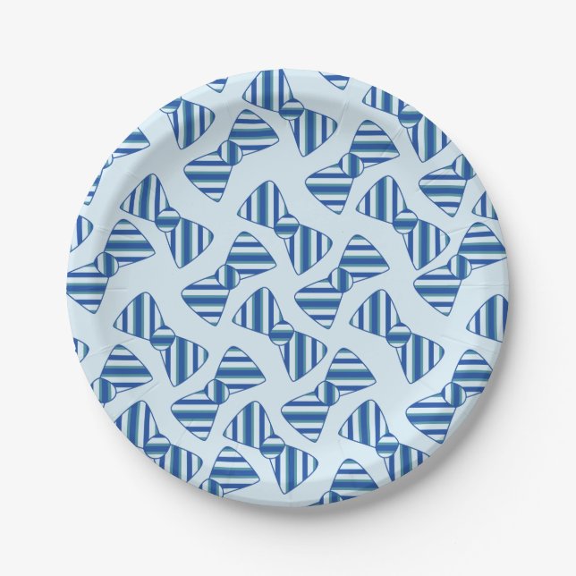 Little Man Boy's 1st Birthday Party Paper Plates (Front)
