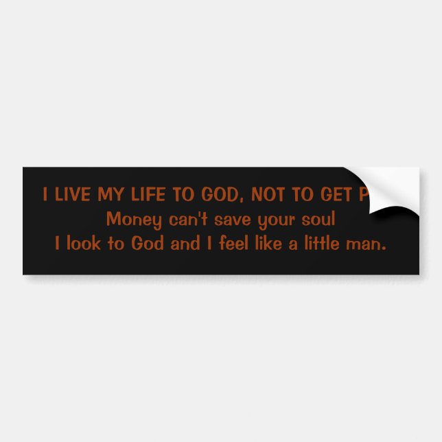Little man bumper sticker (Front)