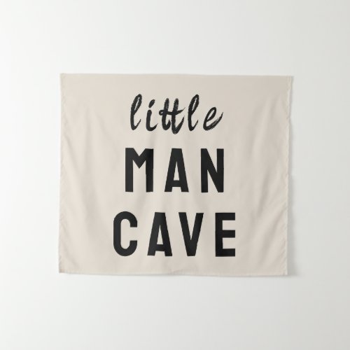 Little Man Cave Boys Room Nursery Playroom Wall Tapestry