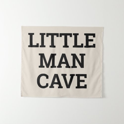 Little Man Cave Tan Boy Room Playroom Nursery Wall Tapestry