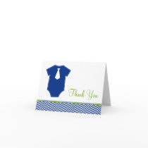 Little Man Chevron Blue Thank You