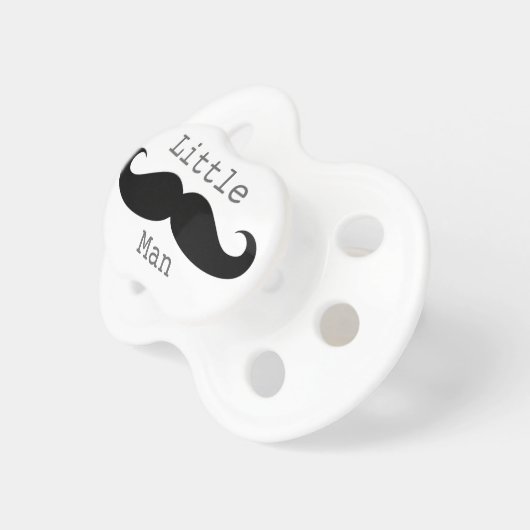 Little Man Funny Mustache Baby Boy Pacifier (Front Right)