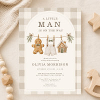 Little Man Gingerbread Christmas Baby Shower