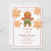Little Man Gingerbread Man Christmas Baby Shower Invitation (Front)