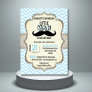 Little Man is on His Way | Mustache Baby Shower Invitation