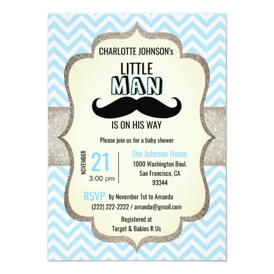 Little Man Is On His Way Mustache Baby Shower Invitation Zazzle Com Little Man Is On His Way Mustache Baby Shower Invitation