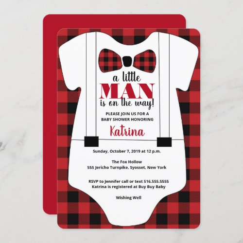 Little Man is on the way Baby Shower Invitation