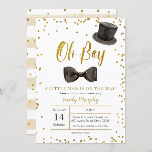 Little Man is On The Way Baby Shower Invitation