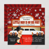 Little Man Limousine Movie Star Baby Shower Invitation (Front/Back)