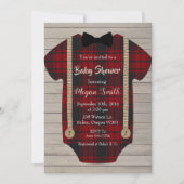 Little Man Lumberjack Boy Baby Shower Invitation (Front)