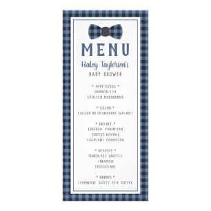 Little Man Menu Card, Baby Shower