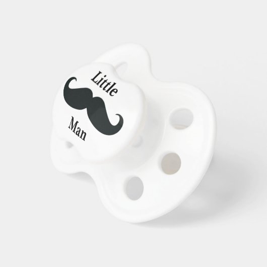 Little Man Mustache Baby Pacifier (Front Right)