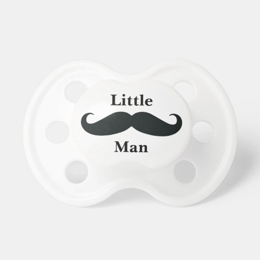 Little Man Mustache Baby Pacifier (Front)