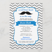 Little Man Mustache Baby Shower Invitation