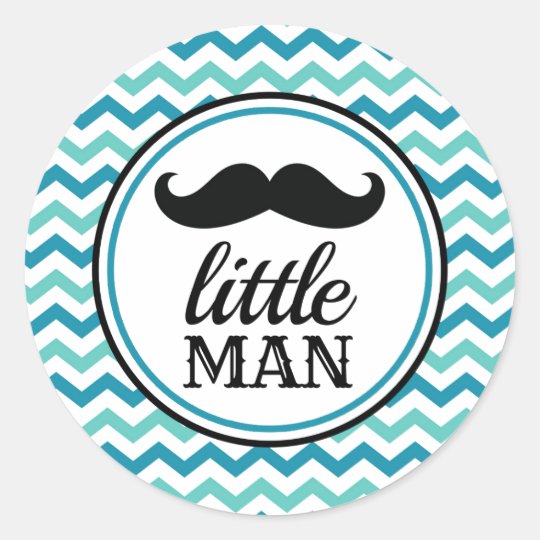 Little Man Mustache Baby Shower Stickers LM Zazzle