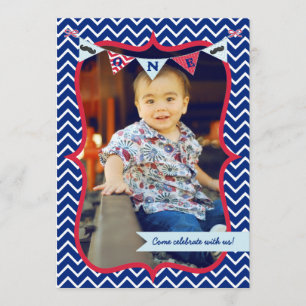 Little Man Mustache Bash First Birthday Invitation
