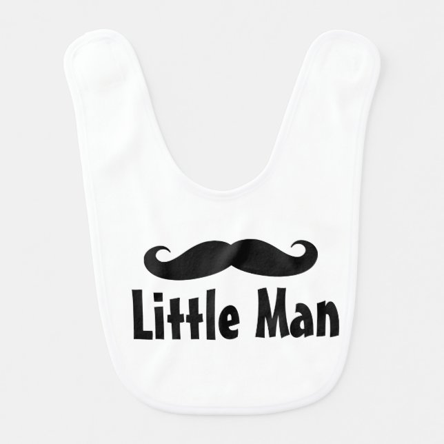 Little man mustache bib | Funny gift for new baby (Front)
