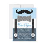 little man mustache blue navy blue boy baby shower thank you card little man mustache blue navy blue boy baby shower thank you card