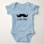 Little Man Mustache Boys Baby Bodysuit