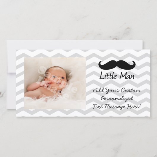 Little Man Mustache Chevron Cute Boys (Front)