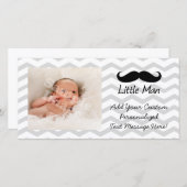 Little Man Mustache Chevron Cute Boys (Front/Back)
