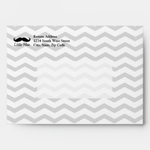 Little Man Mustache Chevron Cute Boys Envelope
