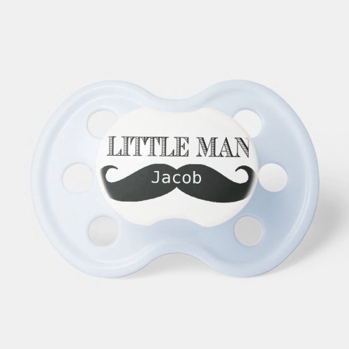 Little man mustache Custom Pacifier Personalized