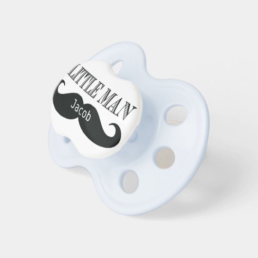 Little man mustache Custom Pacifier Personalized (Front Right)