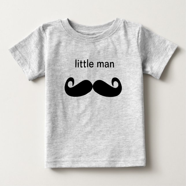 Little Man Mustache Infant Sleeper Shirt (Front)