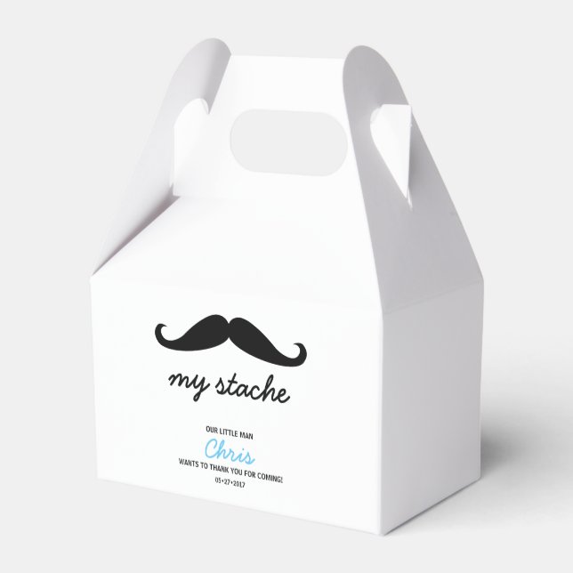 Little Man Mustache Party Favor Boxes (Back Side)
