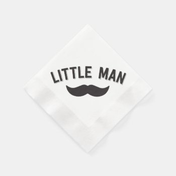 Little Man Mustache Party Napkins by BanterandCharm at Zazzle