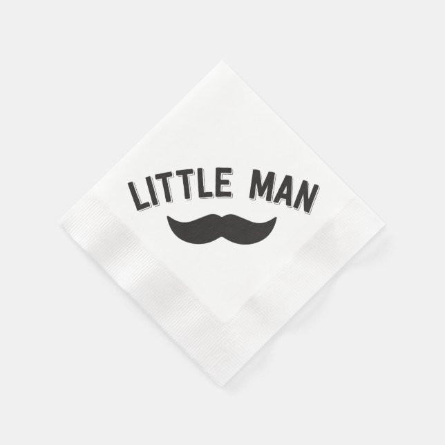Little Man Mustache Party Napkins (Corner)