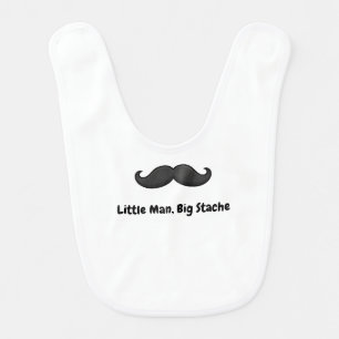 Little Man Mustache Signature Bib